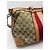 Gucci Boston Bag aus Monogramm-Canvas mit Streifen Braun Rot Beige - Ansicht 7