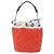 Chanel Cuba Drawstring Bucket Quilted Lambskin Small Roja - vista 2
