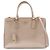 Prada Galliera de piel Saffiano con aplique Large Rosa