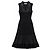 Valentino Schwarzes Strick-Midikleid mit Rüschensaum