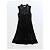 Valentino Schwarzes Strick-Midikleid mit Rüschensaum - Ansicht 3