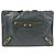 Balenciaga Clutch in Pelle Medium Zip Around Giant Studs Marrone