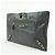 Balenciaga Clutch in Pelle Medium Zip Around Giant Studs Marrone - vista 3