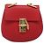 Chloé Chloe Drew Chain Schultertasche aus Leder Rot Goldfarben Auth bs37070A - Ansicht 13