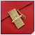 Chloé Chloe Drew Chain Schultertasche aus Leder Rot Goldfarben Auth bs37070A - Ansicht 17