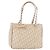 Borsa Tote a catena Christian Dior Trotter Canvas PVC Avorio Argento Auth 206261A Crudo
