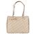 Borsa Tote a catena Christian Dior Trotter Canvas PVC Avorio Argento Auth 206261A Crudo - vista 13