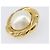 Boucles d'oreilles CHANEL Métal Doré Blanc CC Auth bs37086 - vue 8