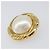 Boucles d'oreilles CHANEL Métal Doré Blanc CC Auth bs37086 - vue 9