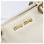 Bolso Tote Miu Miu Cuero 2way White Gold Auth 206037A Blanco Dorado - vista 24