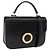 Céline Bolsa de mão CELINE em couro 2way Preta Tom Dourado Auth mr2993 Preto