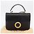 Céline Bolsa de mão CELINE em couro 2way Preta Tom Dourado Auth mr2993 Preto - vista 12