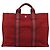 Hermès HERMES Fourre Tout MM Handtasche Canvas Rot Silber Auth gh2382 - Ansicht 13