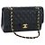Borsa CHANEL Double Flap Chain Matelasse Pelle Caviar Nero Oro CC Auth am12621SM D'oro