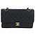 Borsa CHANEL Double Flap Chain Matelasse Pelle Caviar Nero Oro CC Auth am12621SM D'oro - vista 13
