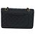 Borsa CHANEL Double Flap Chain Matelasse Pelle Caviar Nero Oro CC Auth am12621SM D'oro - vista 2