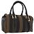 Pequin Borsa FENDI Pecan Mini Boston Bag Canvas 2way Brown Gold Tone Auth mr3030A Marrone