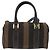 Pequin Borsa FENDI Pecan Mini Boston Bag Canvas 2way Brown Gold Tone Auth mr3030A Marrone - vista 13