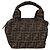 FENDI Zucca Canvas Handtasche Schwarz Braun Auth ep16243 - Ansicht 13