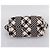 Borsa CHANEL Cruise Line Canvas Nero Bianco CC Auth bs37391A - vista 5