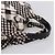 Borsa CHANEL Cruise Line Canvas Nero Bianco CC Auth bs37391A - vista 7