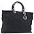 Christian Dior Canage Handtasche Nylon Black Silver Auth ep15999 Schwarz Silber