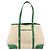 Bolso Tote PRADA Canvas Beige Green Auth gh2350 Verde - vista 2