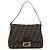 Borsa a tracolla FENDI Zucca Canvas Mamma Baguette Marrone Nero Auth LN210V - vista 13