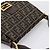 Borsa a tracolla FENDI Zucca Canvas Mamma Baguette Marrone Nero Auth LN210V - vista 6