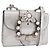 Miu Miu Schultertasche Leder Silber Authentisch 206274M