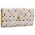 LOUIS VUITTON Monogram Multicolor Portefeuille Sarah Wallet M93745 Auth 206307 White