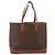 Céline Saco Tote CELINE Macadam PVC Brown Gold Tone Auth BA16170 Marrom - vista 2