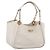 Borsa Tote Salvatore Ferragamo Gancini Chain Leather White Gold Auth 206356A Bianco D'oro