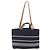 CHANEL Handtasche Canvas 2way Navy Silver CC Auth 204878V Silber Marineblau - Ansicht 2