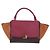 Céline Borsa a mano CELINE Trapeze in pelle 2way Bordeaux Gold Auth 202503A D'oro Bordò - vista 13