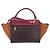 Céline Borsa a mano CELINE Trapeze in pelle 2way Bordeaux Gold Auth 202503A D'oro Bordò - vista 2