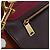 Céline Borsa a mano CELINE Trapeze in pelle 2way Bordeaux Gold Auth 202503A D'oro Bordò - vista 31