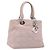 Borsa a mano Christian Dior Lady Dior in pelle rosa argento Auth ep16226