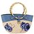 Miu Miu Hand Bag Raffia Beige Gold Auth 206081V Golden