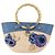 Miu Miu Hand Bag Raffia Beige Gold Auth 206081V Golden - view 2