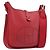 Hermès Borsa a tracolla HERMES Evelyn 2 PM Taurillon Clemence Red Silver Auth 203233V Argento Rosso