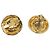 CHANEL Earring Metal Gold Tone White CC Auth bs37083 - view 3