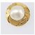 CHANEL Earring Metal Gold Tone White CC Auth bs37083 - view 8