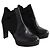 Stivaletti Stuart Weitzman in pelle nera Nero - vista 3