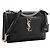 Autre Marque SAINT LAURENT - Borsa a tracolla Saint Laurent Sunset in pelle goffrata effetto coccodrillo nero - vista 2