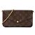 LOUIS VUITTON - Borsa a tracolla Félicie Louis Vuitton in tela monogram recubierta Marrone