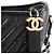 CHANEL - Borsa a tracolla Gabrielle mini chevron in pelle stropicciata nera Nero - vista 5