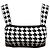 Balmain Houndstooth Strick Crop Top Schwarz & Weiß Größe FR 36