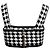 Balmain Houndstooth Strick Crop Top Schwarz & Weiß Größe FR 36 - Ansicht 3