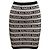 Falda ajustada de punto Balmain Spellout Black & Tan Talla FR 34 Negro
